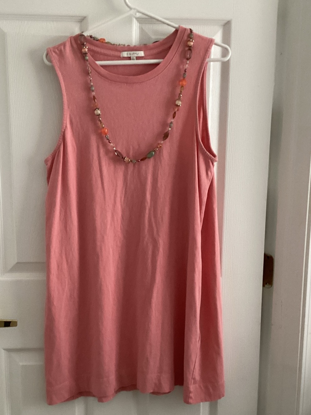 peach tee dress vguc (L)